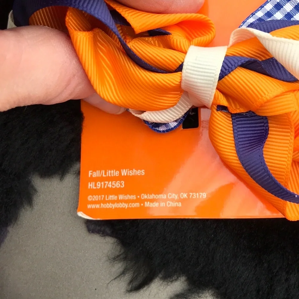 NWT 3 Fall Hair Accessories Bopper Headband Little Wishes Hair Bow & Hair Clip